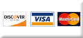 Visa, Mastercard, and Discover Accepted